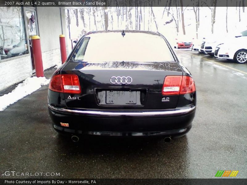 Brilliant Black / Sand Beige 2007 Audi A8 L 4.2 quattro