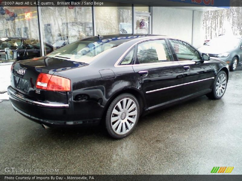 Brilliant Black / Sand Beige 2007 Audi A8 L 4.2 quattro