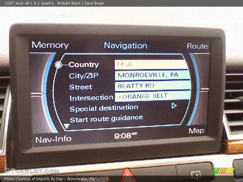 Brilliant Black / Sand Beige 2007 Audi A8 L 4.2 quattro