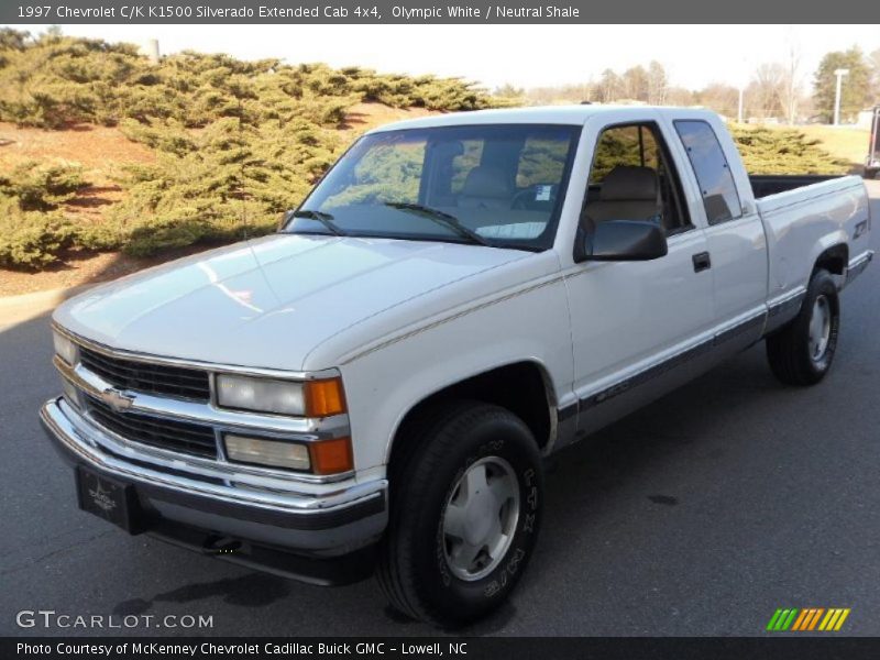 Olympic White / Neutral Shale 1997 Chevrolet C/K K1500 Silverado Extended Cab 4x4
