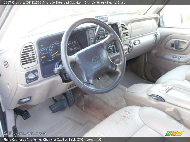 Olympic White / Neutral Shale 1997 Chevrolet C/K K1500 Silverado Extended Cab 4x4