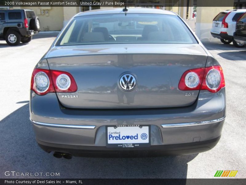 United Gray / Pure Beige 2008 Volkswagen Passat Komfort Sedan