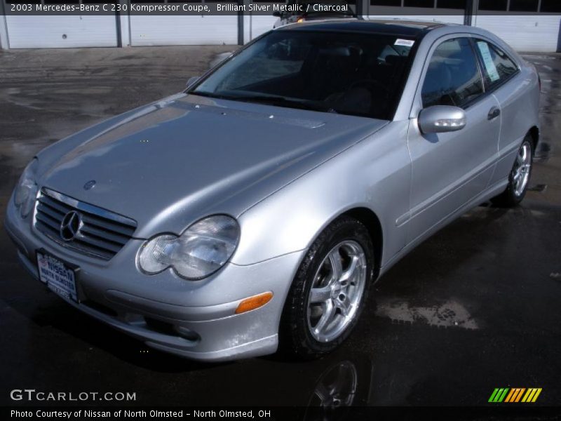 Brilliant Silver Metallic / Charcoal 2003 Mercedes-Benz C 230 Kompressor Coupe