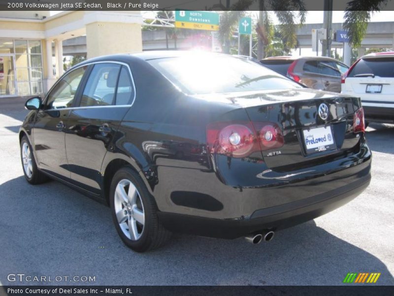 Black / Pure Beige 2008 Volkswagen Jetta SE Sedan