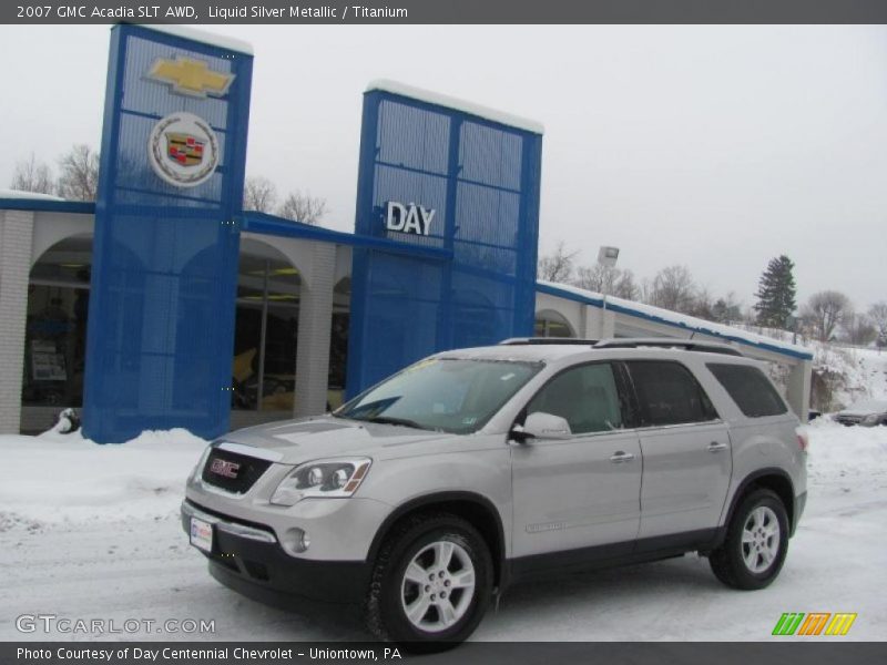 Liquid Silver Metallic / Titanium 2007 GMC Acadia SLT AWD