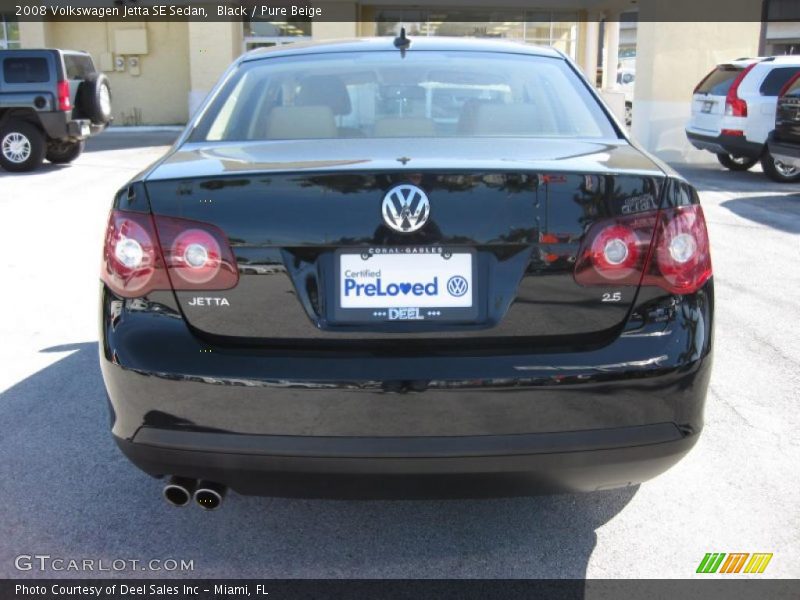 Black / Pure Beige 2008 Volkswagen Jetta SE Sedan