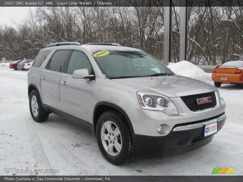 Liquid Silver Metallic / Titanium 2007 GMC Acadia SLT AWD
