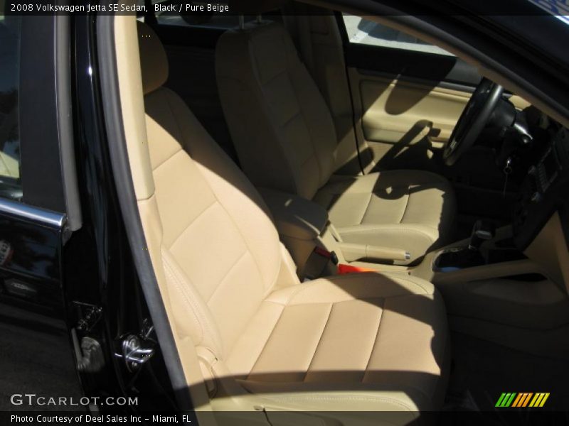 Black / Pure Beige 2008 Volkswagen Jetta SE Sedan