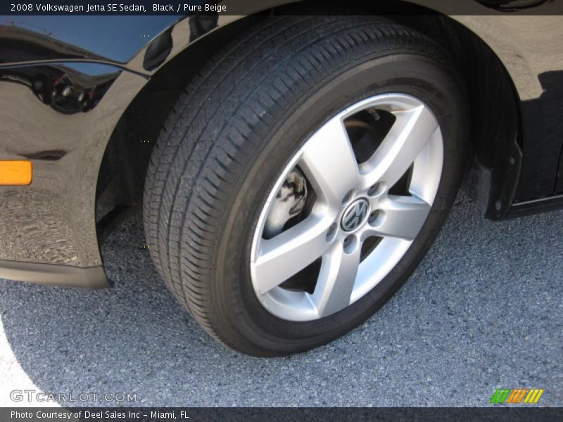 Black / Pure Beige 2008 Volkswagen Jetta SE Sedan