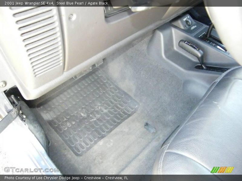 Steel Blue Pearl / Agate Black 2001 Jeep Wrangler SE 4x4