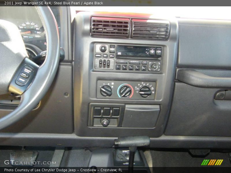 Steel Blue Pearl / Agate Black 2001 Jeep Wrangler SE 4x4