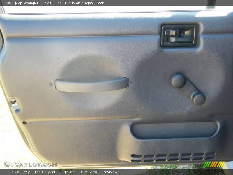 Steel Blue Pearl / Agate Black 2001 Jeep Wrangler SE 4x4