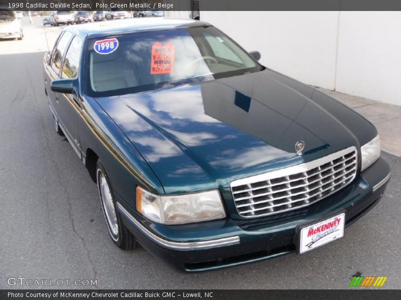 Polo Green Metallic / Beige 1998 Cadillac DeVille Sedan