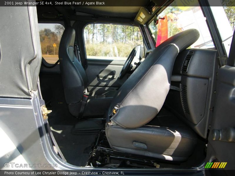 Steel Blue Pearl / Agate Black 2001 Jeep Wrangler SE 4x4