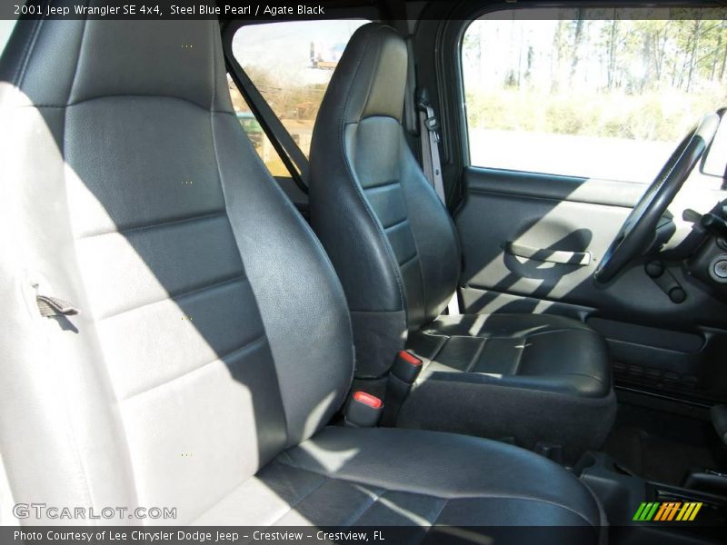 Steel Blue Pearl / Agate Black 2001 Jeep Wrangler SE 4x4