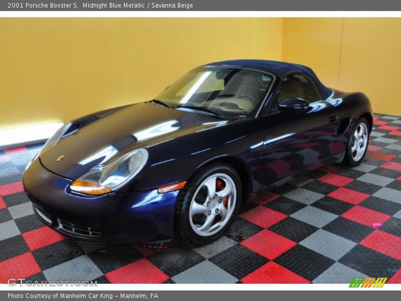 Midnight Blue Metallic / Savanna Beige 2001 Porsche Boxster S