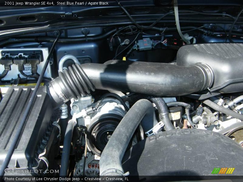 Steel Blue Pearl / Agate Black 2001 Jeep Wrangler SE 4x4