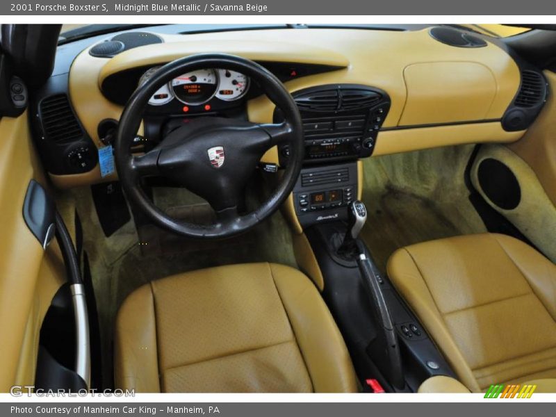 Midnight Blue Metallic / Savanna Beige 2001 Porsche Boxster S