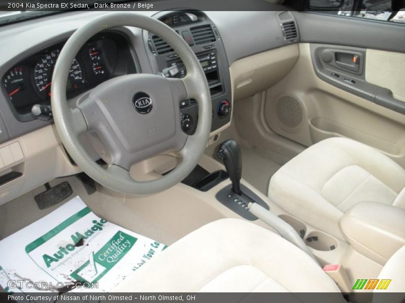 Dark Bronze / Beige 2004 Kia Spectra EX Sedan
