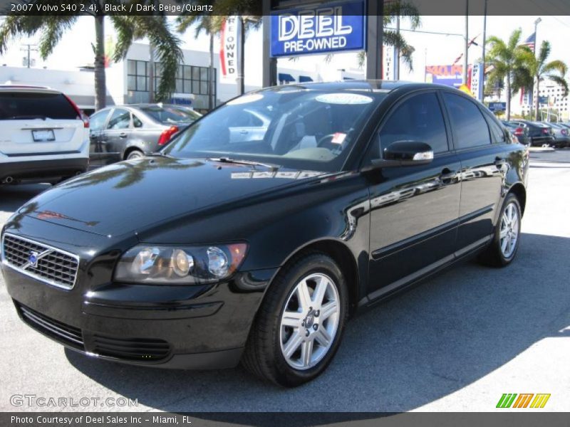 Black / Dark Beige/Quartz 2007 Volvo S40 2.4i