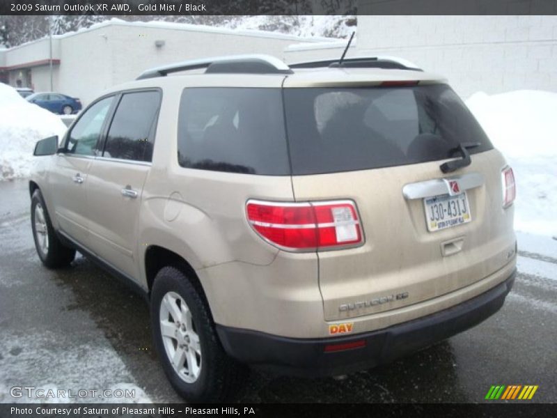 Gold Mist / Black 2009 Saturn Outlook XR AWD