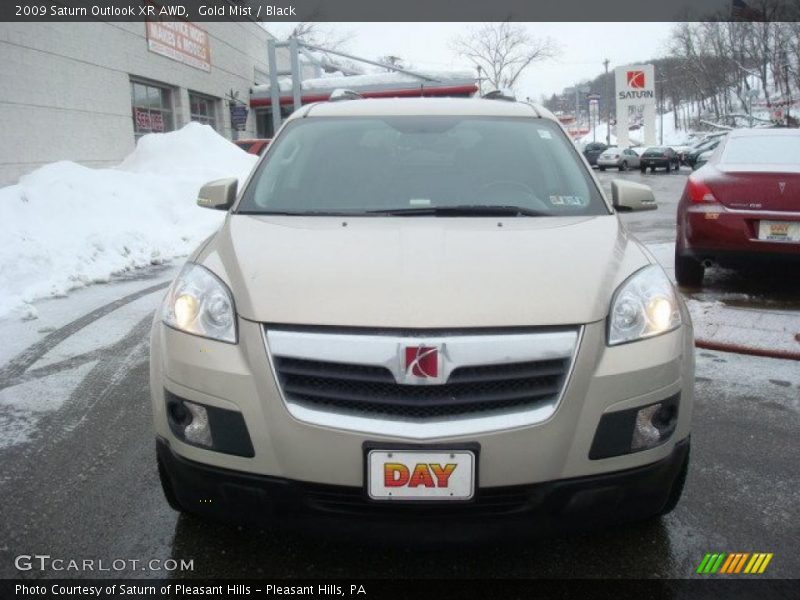 Gold Mist / Black 2009 Saturn Outlook XR AWD