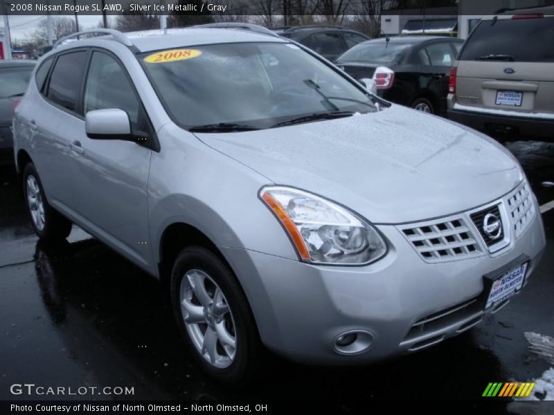 Silver Ice Metallic / Gray 2008 Nissan Rogue SL AWD