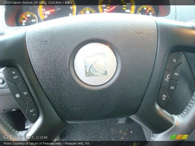Gold Mist / Black 2009 Saturn Outlook XR AWD