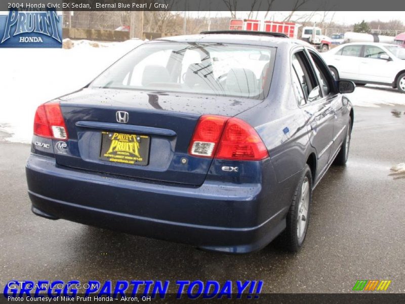 Eternal Blue Pearl / Gray 2004 Honda Civic EX Sedan