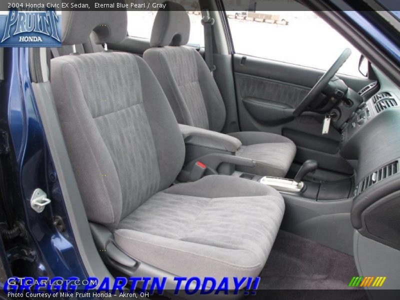 Eternal Blue Pearl / Gray 2004 Honda Civic EX Sedan