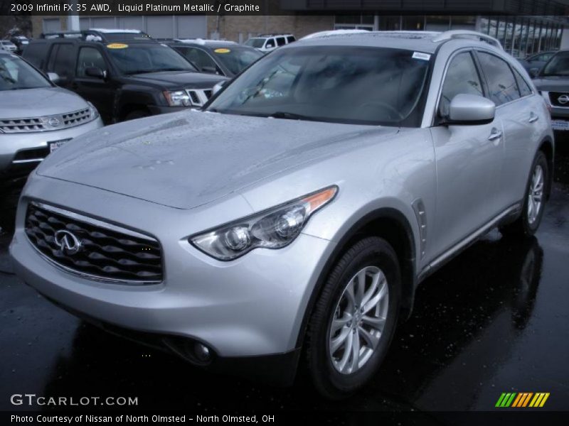 Liquid Platinum Metallic / Graphite 2009 Infiniti FX 35 AWD