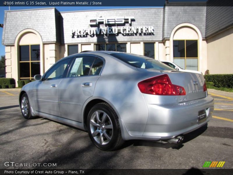 Liquid Platinum Metallic / Stone 2006 Infiniti G 35 Sedan