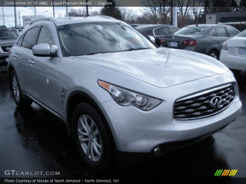 Liquid Platinum Metallic / Graphite 2009 Infiniti FX 35 AWD