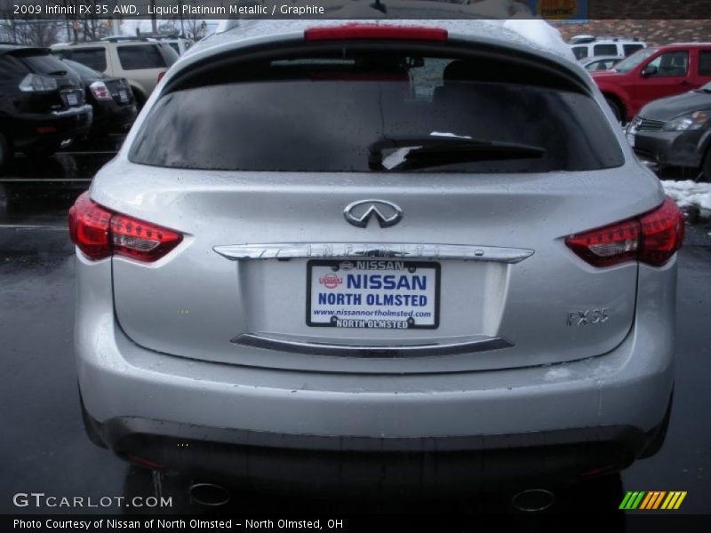 Liquid Platinum Metallic / Graphite 2009 Infiniti FX 35 AWD