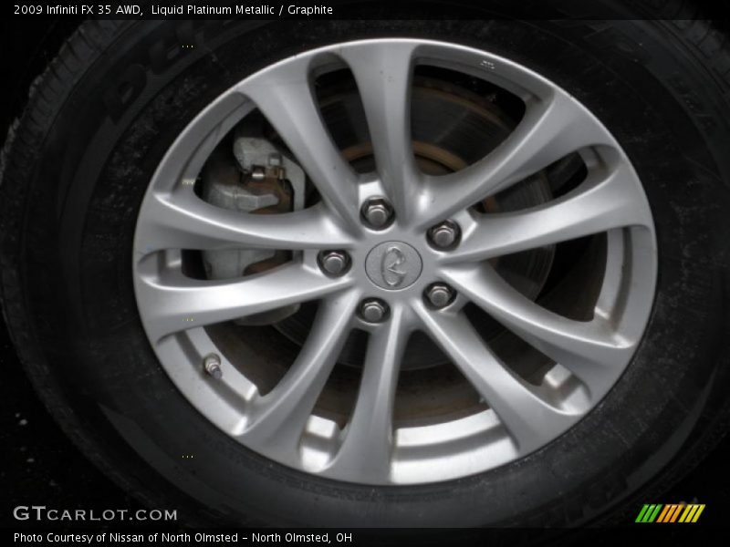 Liquid Platinum Metallic / Graphite 2009 Infiniti FX 35 AWD