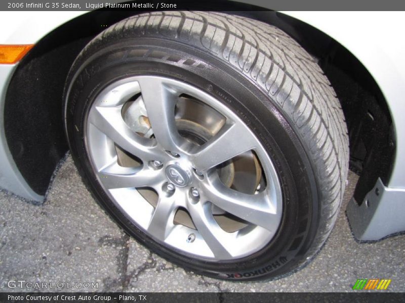 Liquid Platinum Metallic / Stone 2006 Infiniti G 35 Sedan