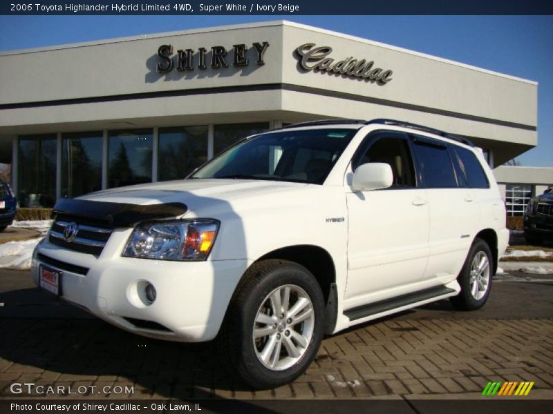 Super White / Ivory Beige 2006 Toyota Highlander Hybrid Limited 4WD