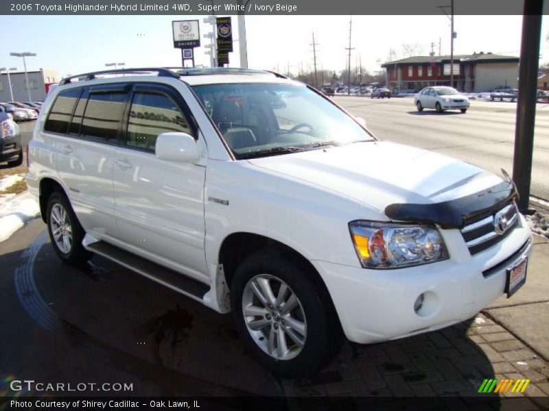 Super White / Ivory Beige 2006 Toyota Highlander Hybrid Limited 4WD