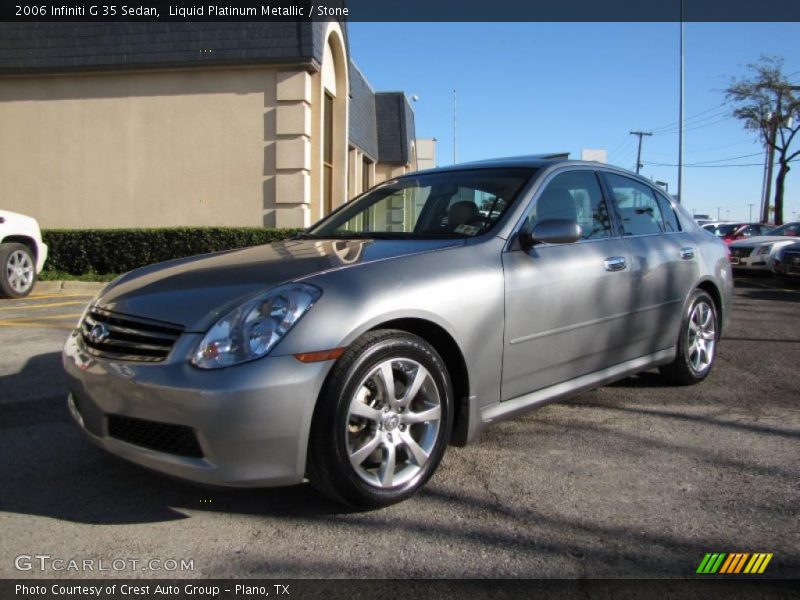 Liquid Platinum Metallic / Stone 2006 Infiniti G 35 Sedan