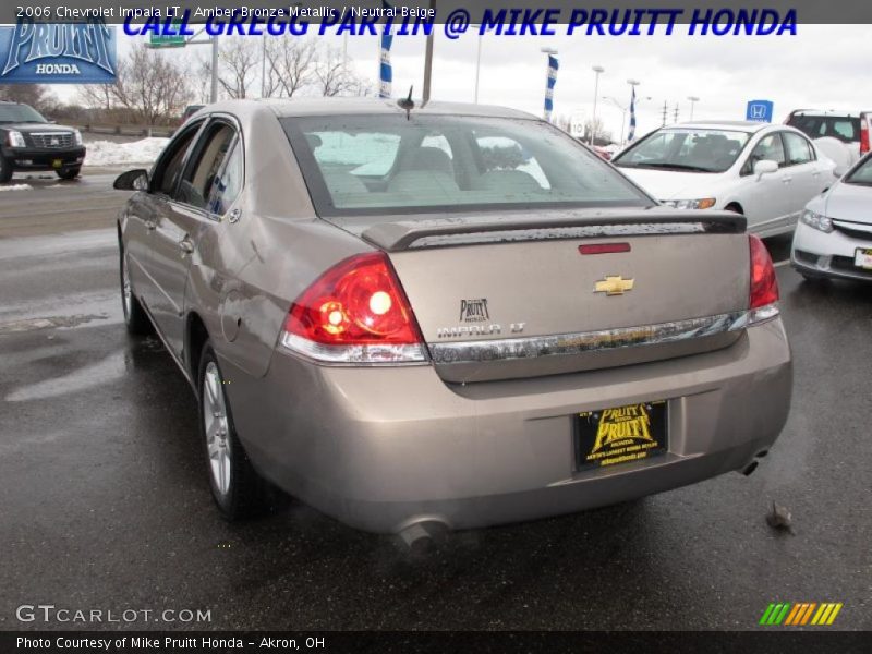 Amber Bronze Metallic / Neutral Beige 2006 Chevrolet Impala LT