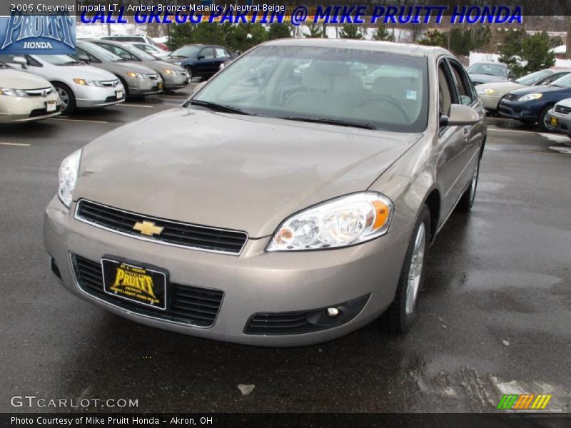 Amber Bronze Metallic / Neutral Beige 2006 Chevrolet Impala LT