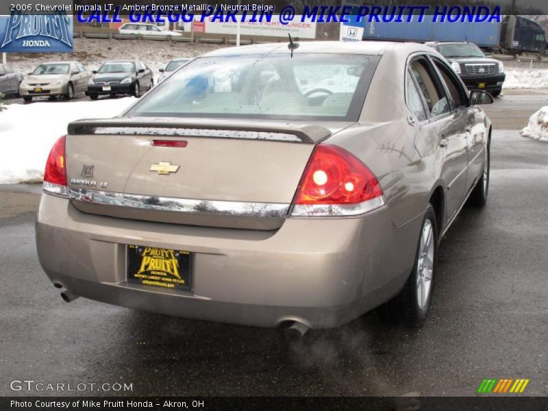 Amber Bronze Metallic / Neutral Beige 2006 Chevrolet Impala LT