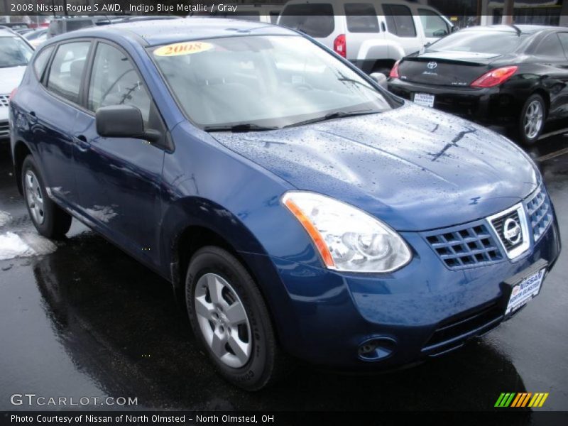 Indigo Blue Metallic / Gray 2008 Nissan Rogue S AWD
