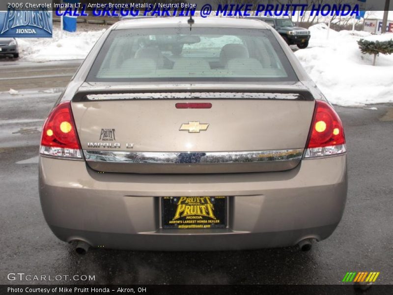 Amber Bronze Metallic / Neutral Beige 2006 Chevrolet Impala LT