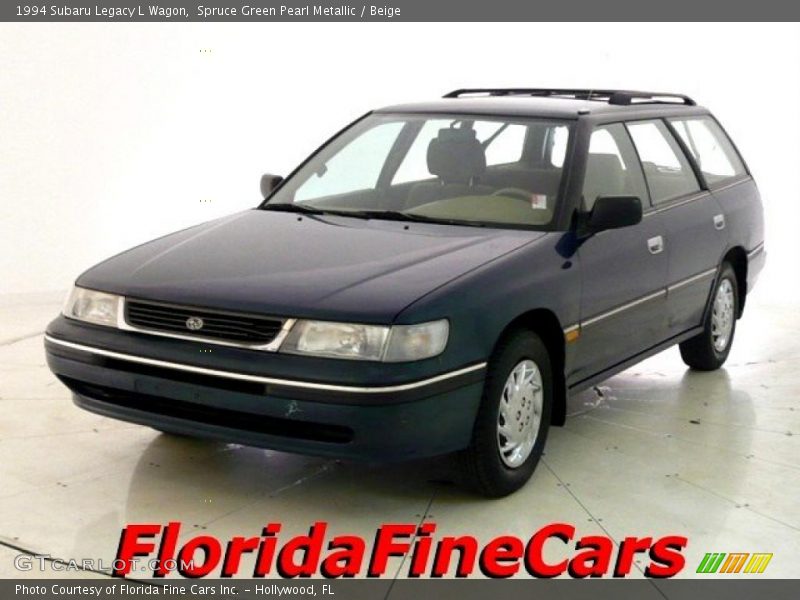 Spruce Green Pearl Metallic / Beige 1994 Subaru Legacy L Wagon