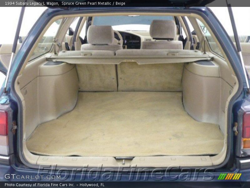 Spruce Green Pearl Metallic / Beige 1994 Subaru Legacy L Wagon