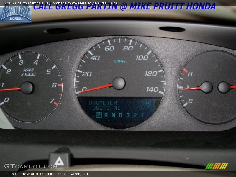 Amber Bronze Metallic / Neutral Beige 2006 Chevrolet Impala LT