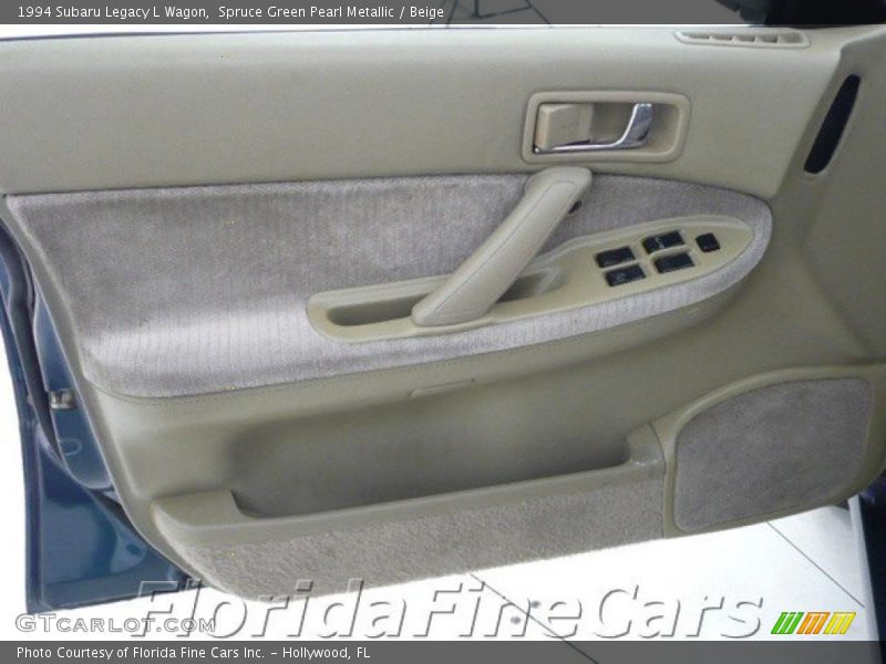 Spruce Green Pearl Metallic / Beige 1994 Subaru Legacy L Wagon