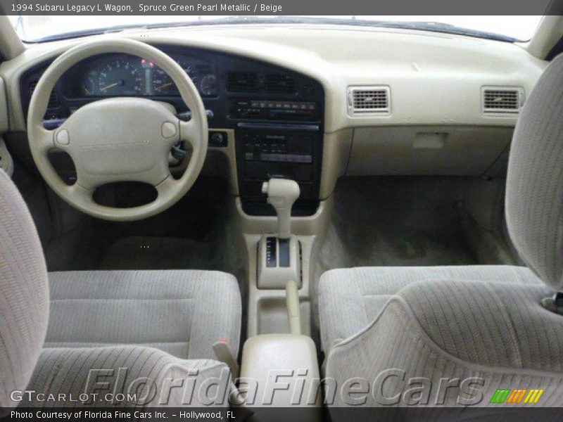 Spruce Green Pearl Metallic / Beige 1994 Subaru Legacy L Wagon