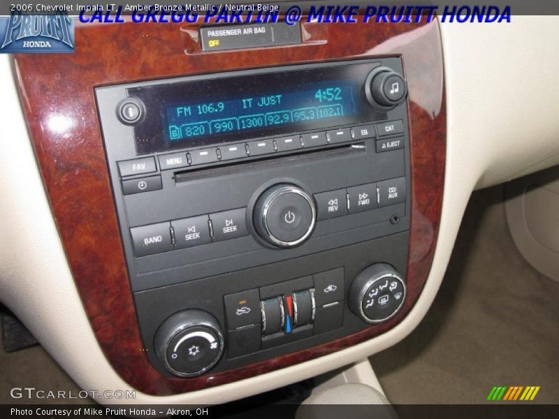 Amber Bronze Metallic / Neutral Beige 2006 Chevrolet Impala LT